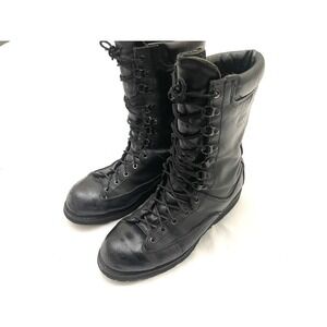 Vintage Matterhorn Leather GoreTex Combat Boots 11 M Black Vibram Made in USA